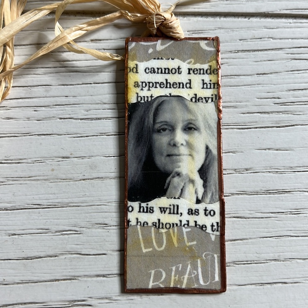 Gloria Steinem Brass Bookmark